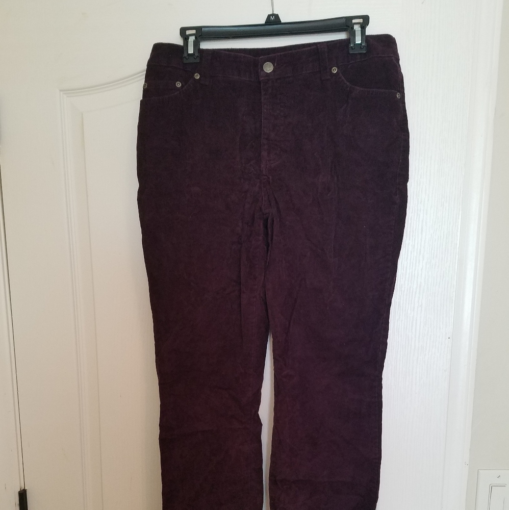 Women's Wine Corduroy Pants
